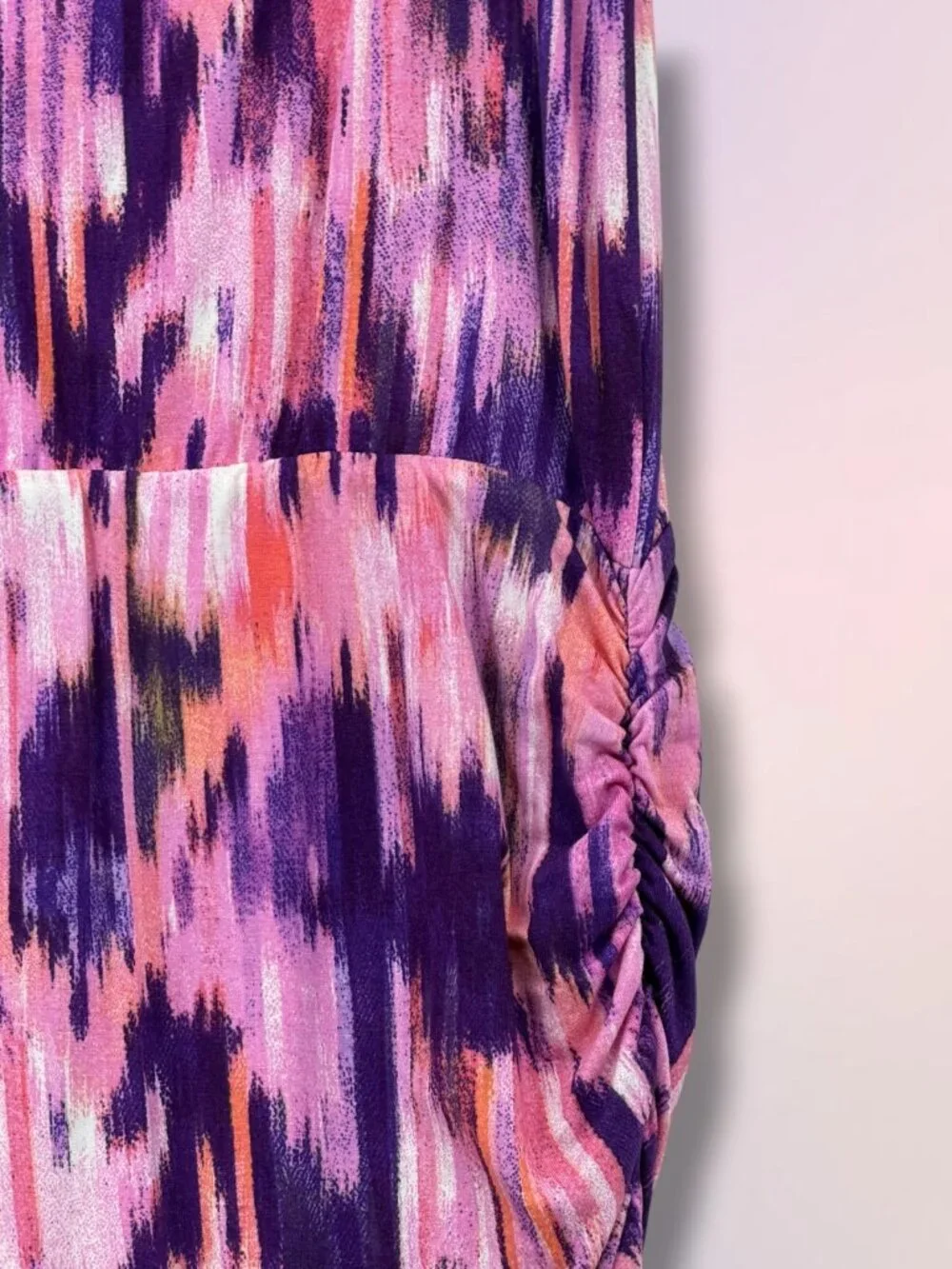 Tart Collections NWT Purple & Pink Ruched Side Bodycon Midi Dress S